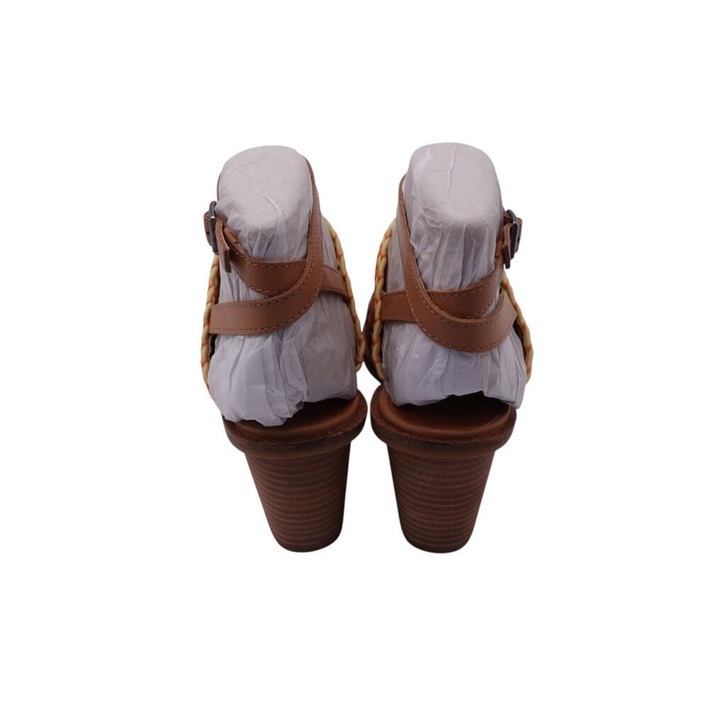 NIB Lucky Brand Lissie Woven Ankle Strap Braided Wedge Sandals Sz 8.5 Sunflower - Picture 4 of 8